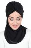 Gill - Svart & Svart Praktisk Hijab