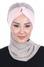 Gill - Taupe & Gammelrosa Praktisk Hijab