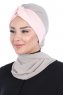 Gill - Taupe & Gammelrosa Praktisk Hijab