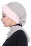 Gill - Taupe & Gammelrosa Praktisk Hijab