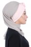 Gill - Taupe & Gammelrosa Praktisk Hijab