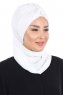 Gill - Hvit & Hvit Praktisk Hijab
