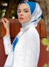 Dahab - Blå Mønstret Hijab - Sal Evi