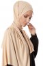 Hande - Beige Bomull Hijab - Gülsoy