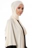 Hande - Creme Bomull Hijab - Gülsoy