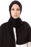 Hande - Svart Bomull Hijab - Gülsoy