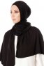 Hande - Svart Bomull Hijab - Gülsoy