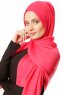 Hazal - Fuchsia Crepe Hijab - Ecardin