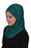 Hilda - Mørk Grønn Bomull Hijab