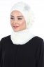Hillevi - Creme Chiffon Instant Turban