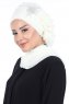 Hillevi - Creme Chiffon Instant Turban