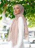 Isbah - Brun Mønstret Hijab - Sal Evi