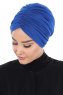 Jill - Blå Bomull Turban - Ayse Turban