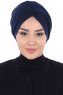 Jill - Marineblå Bomull Turban - Ayse Turban