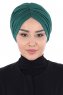 Jill - Mørk Grønn Bomull Turban - Ayse Turban