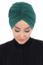 Jill - Mørk Grønn Bomull Turban - Ayse Turban