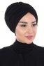 Jill - Svart Bomull Turban - Ayse Turban