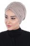 Jill - Taupe Bomull Turban - Ayse Turban