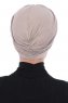 Jill - Taupe Bomull Turban - Ayse Turban