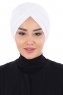 Jill - Hvit Bomull Turban - Ayse Turban
