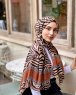 Kadifa - Sennepsgul Mønstret Bomull Hijab - Mirach