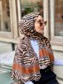 Kadifa - Sennepsgul Mønstret Bomull Hijab - Mirach