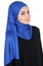 Kaisa - Blå Praktisk Bumull Hijab