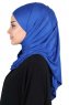 Kaisa - Blå Praktisk Bumull Hijab