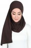 Kaisa - Brun Praktisk Bumull Hijab