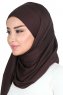 Kaisa - Brun Praktisk Bumull Hijab