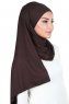Kaisa - Brun Praktisk Bumull Hijab