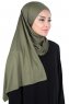 Kaisa - Khaki Praktisk Bumull Hijab