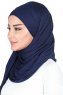 Kaisa - Marineblå Praktisk Bumull Hijab