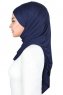 Kaisa - Marineblå Praktisk Bumull Hijab