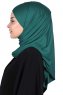 Kaisa - Mørk Grønn Praktisk Bumull Hijab