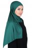 Kaisa - Mørk Grønn Praktisk Bumull Hijab