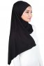 Kaisa - Svart Praktisk Bumull Hijab