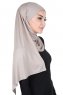 Kaisa - Taupe Praktisk Bumull Hijab