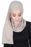 Kaisa - Taupe Praktisk Bumull Hijab