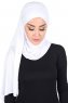 Kaisa - Hvit Praktisk Bumull Hijab