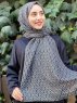 Kalila - Mørk Grønn Mønstret Bomull Hijab