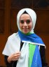 Khawla - Grønn Mønstret Bomull Hijab