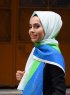 Khawla - Grønn Mønstret Bomull Hijab