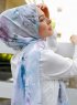 Lyseblå & Lilla Mønstret Hijab - Sal Evi
