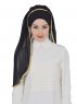 Louise - Svart Praktisk Hijab - Ayse Turban