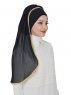 Louise - Svart Praktisk Hijab - Ayse Turban