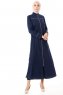Lylah - Marineblå Abaya - Miss Cazibe