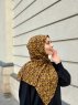 Majda - Sennepsgul Mønstret Crepe Hijab - Mirach