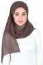 Malin - Brun Praktisk Chiffon Hijab