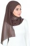 Malin - Brun Praktisk Chiffon Hijab